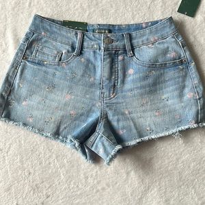 WILD FABLE Floral Print High Rise Denim Shorts